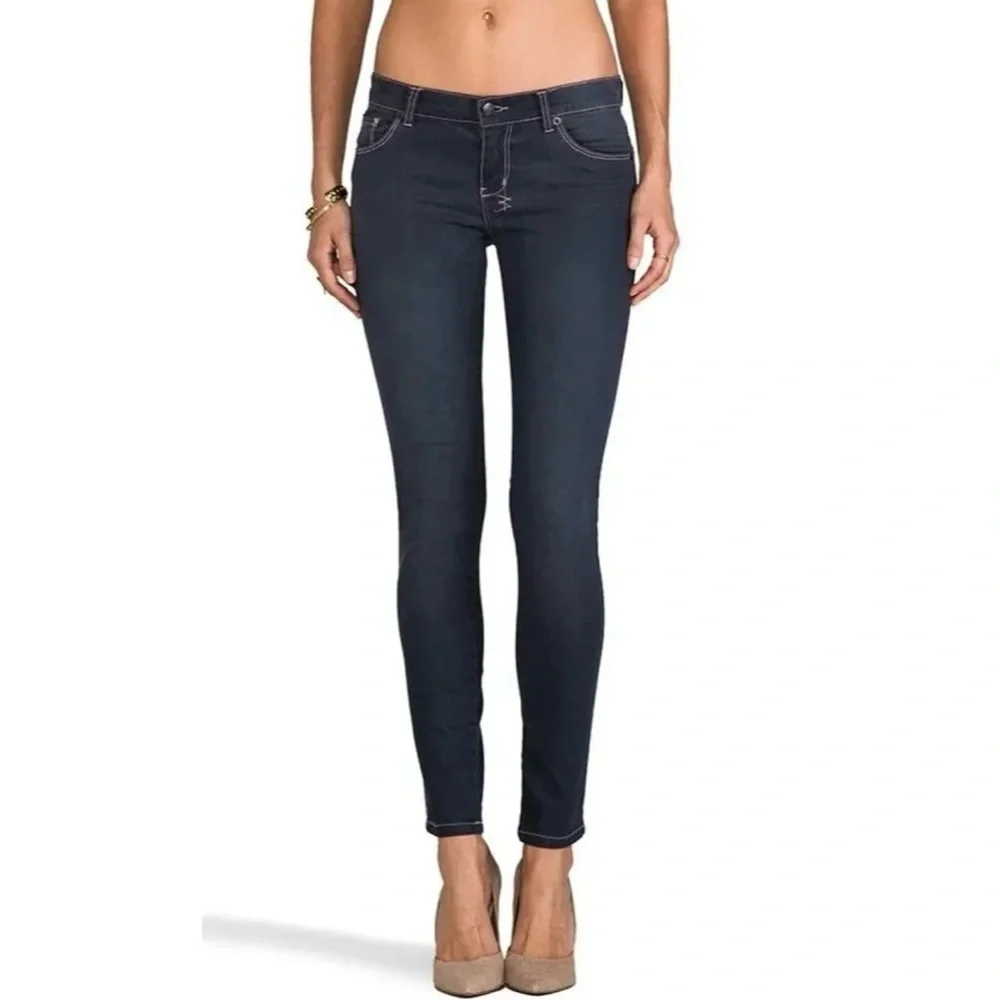 NWT KSUBI "Skinny Pins" Low Rise Dark Wash Skinny Jean Size 26 - Picture 2 of 3